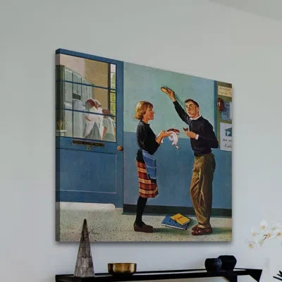 Marmont Hill Cookie Tester By George Hughes Painting Print On Wrapped Canvas In Blue;brown