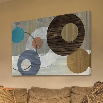 Marmont Hill 'cosmic Orbit Ii' By Julie Joy Painting Print On Wrapped Canvas In Brown;white;gray