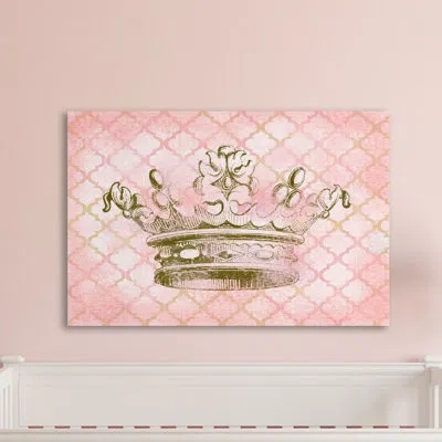 Marmont Hill "crown Trellis" By Reesa Qualia Painting Print On Wrapped Canvas In Sage;peach