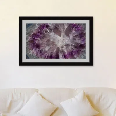 Marmont Hill Crystallized Amethyst - Picture Frame Graphic Art Print In Purple