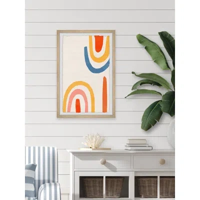Marmont Hill Curved Edge By  - Picture Frame Painting In Red;beige;yellow