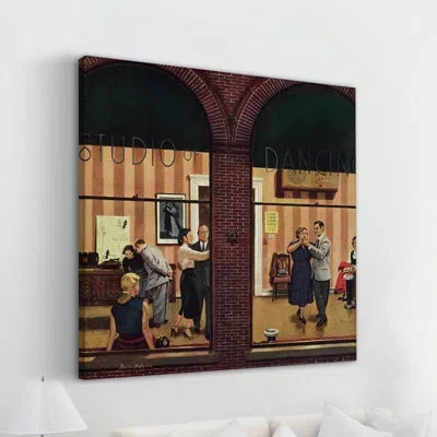 Marmont Hill Dancing Class By Stevan Dohanos Painting Print On Wrapped Canvas In Brown