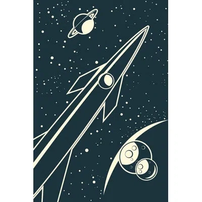 Marmont Hill "deep Space" Print On Wrapped Canvas In Black;beige