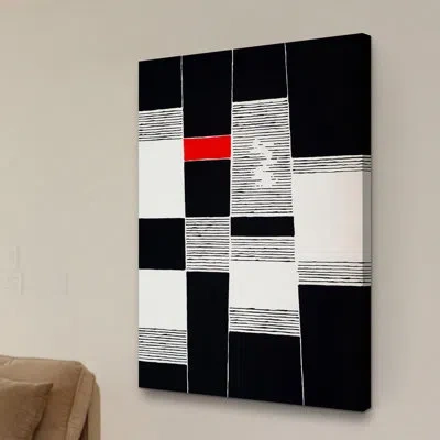 Marmont Hill 'depth In Darkness' Painting Print On Wrapped Canvas In Black;red