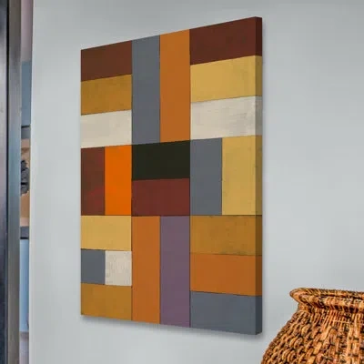 Marmont Hill 'dimensionality' Painting Print On Wrapped Canvas In Brown