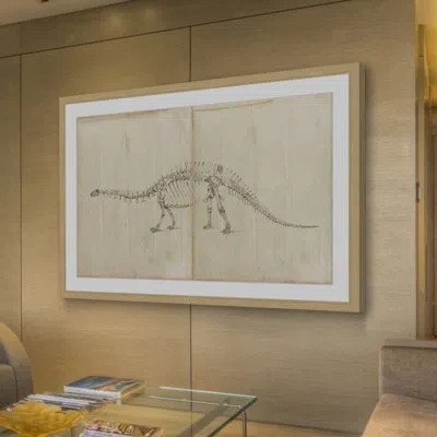 Marmont Hill 'dinosaur Study I' Framed Print In Ivory