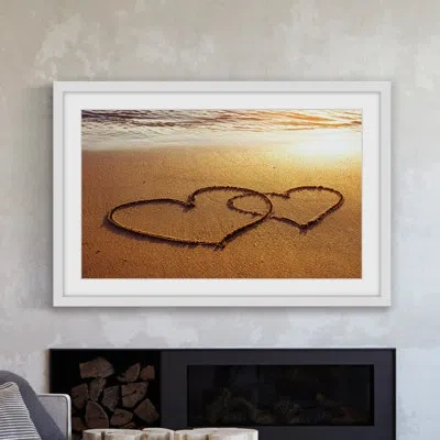 Marmont Hill 'double Hearts' Framed Painting Print In Brown