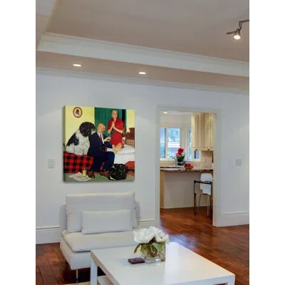 Marmont Hill Dr. And The Dog By Richard Sargent Painting Print On Wrapped Canvas In Blue;red
