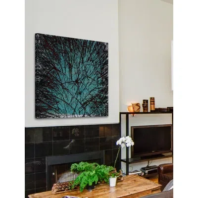 Marmont Hill 'drift Xi' By Sia Aryai Painting Print On Wrapped Canvas In Blue;black