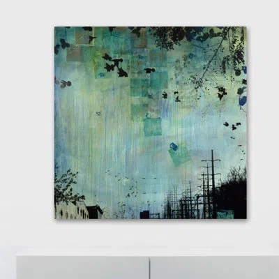 Marmont Hill 'electric Power' By Tracy Silva Barbosa Print Of Painting On Wrapped Canvas In Blue;black