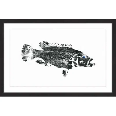 Marmont Hill 'emperor Bass' Framed Painting Print In Black;navy