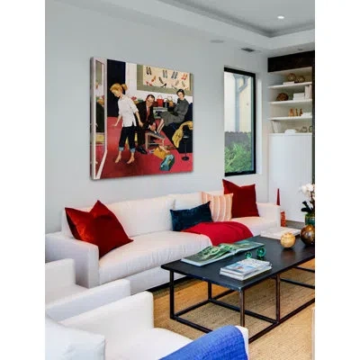 Marmont Hill First Pair Of Heels By Amos Sewell Painting Print On Wrapped Canvas In Black;white;red;yellow