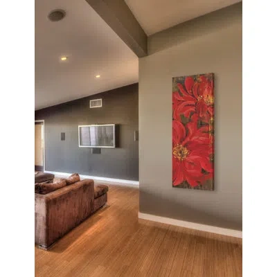Marmont Hill 'floral Frenzy Red Ii' By Alan Hopfensperger Painting Print On Wrapped Canvas In Brown;red