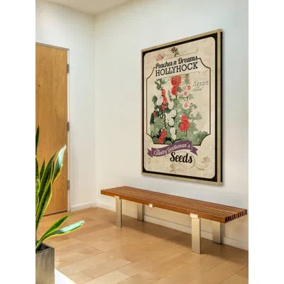 Marmont Hill 'flower Packet Hollyhock' Painting Print On Wrapped Canvas In Black;brown;green;red