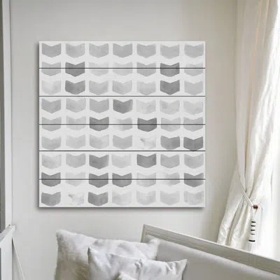 Marmont Hill 'follow The Leader' Painting Print On White Wood In White;gray