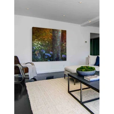 Marmont Hill 'forest Bunny' By Chris Vest Painting Print On Wrapped Canvas In Blue;brown;green