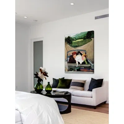 Marmont Hill Fork In The Road By George Hughes Print On Wrapped Canvas In Brown;green