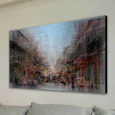 Marmont Hill 'french Origins' Painting Print On Brushed Aluminum In Blue;brown