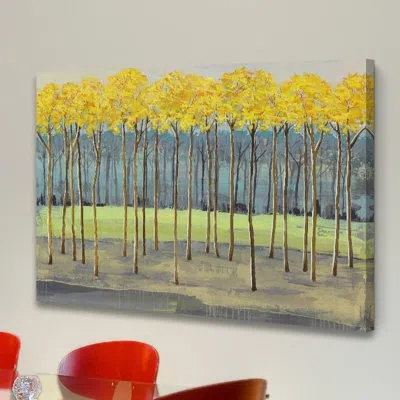 Marmont Hill 'fresh Foliage I' By Julie Joy Print On Wrapped Canvas In Blue;green;gray
