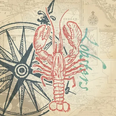 Marmont Hill 'fresh Lobster 2' Painting Print On Wrapped Canvas In Brown;gray;red