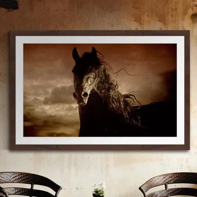 Marmont Hill "friesian Fire" Framed Print In Black