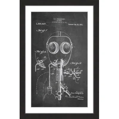 Marmont Hill 'gas Mask 1921 Chalk' By Steve King Framed Painting Print In Black;white