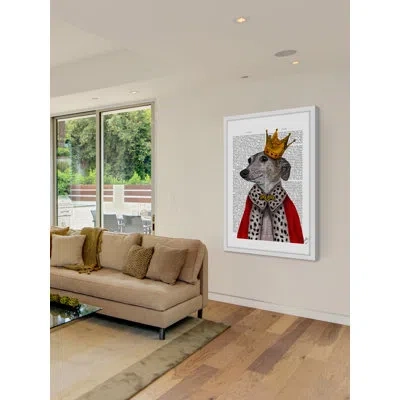 Marmont Hill 'greyhound Queen' Framed Painting Print In Black;brown;gray;red;yellow