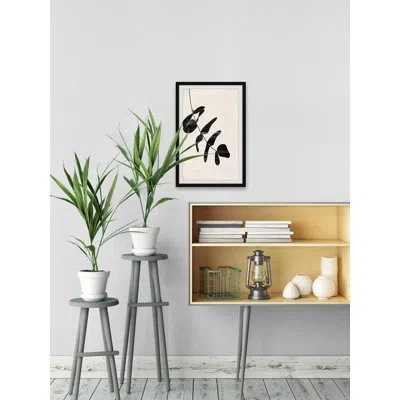 Marmont Hill Hanging Leaves By  - Picture Frame Painting In Black;beige