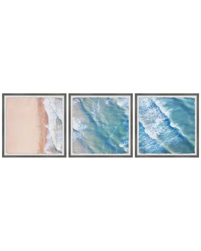 Marmont Hill Happiness Comes In Waves Triptych Wall Art In Multicolor
