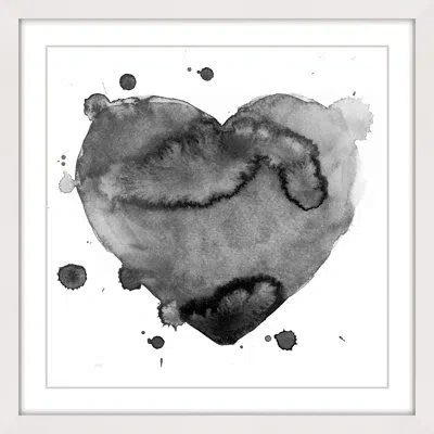 Marmont Hill 'heart Of Sadness' - Picture Frame Print On Paper In White Framed