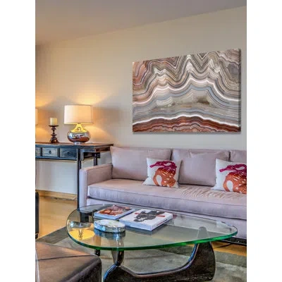 Marmont Hill 'hemimorphite' Painting Print On Wrapped Canvas In Brown;white;gray