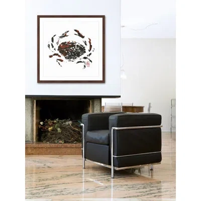 Marmont Hill 'hidden Crab' Framed Painting Print In Black;brown