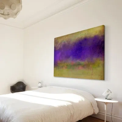 Marmont Hill 'his Fighting Heart' By Jennifer Jorgensen Painting Print On Wrapped Canvas In Green;purple