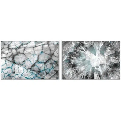 Marmont Hill 'in Pieces' 2-piece Print On Canvas In White;gray