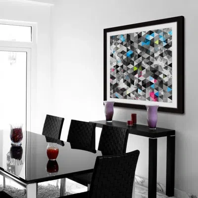 Marmont Hill 'in The Background' - Picture Frame Graphic Art On Paper In Black