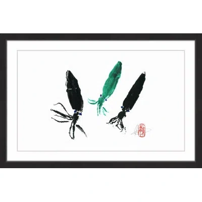 Marmont Hill 'ink Brothers & Sister' Framed Painting Print In Blue;black