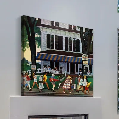Marmont Hill Inn In Ogunquit By John Falter Painting Print On Wrapped Canvas In Black;green;gray