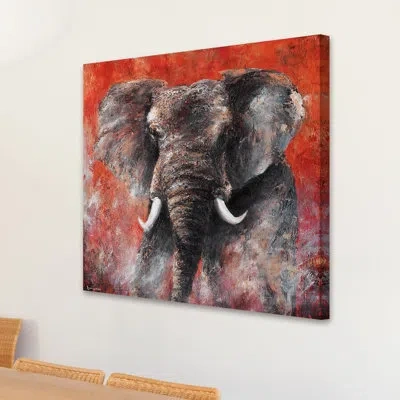 Marmont Hill 'intensity' By Bergerac Painting Print On Wrapped Canvas In Brown;gray;red