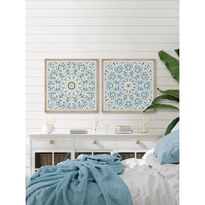 Marmont Hill Invent Your World By  - 2 Piece Picture Frame Print Set In Blue;green