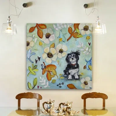 Marmont Hill 'izze' By Tori Campisi Painting Print On Wrapped Canvas In Blue