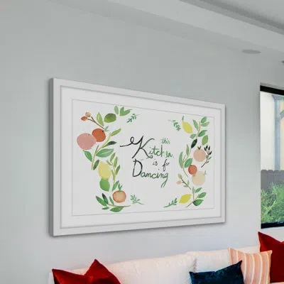 Marmont Hill 'kitchen Dancing' By Christine Lindstrom Framed Print In Green;yellow