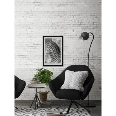 Marmont Hill 'kola Gorge' Framed Painting On Canvas In Black Framed,gray