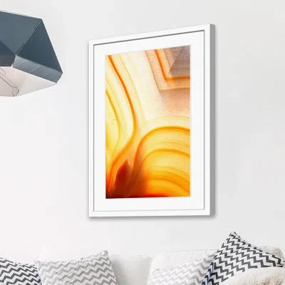 Marmont Hill Kunzite - Picture Frame Graphic Art Print On Paper In Yellow;orange