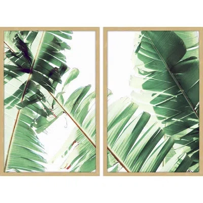 Marmont Hill 'laguna Vista Diptych' - Picture Frame Print On Paper In White Framed With White Matte