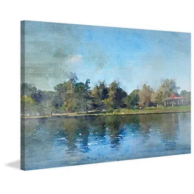 Marmont Hill 'lake Balboa At Summer' By Irena Orlov Painting Print On Wrapped Canvas In Blue;green