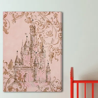 Marmont Hill "lavish Castle" By Reesa Qualia Painting Print On Wrapped Canvas In Brown;pink