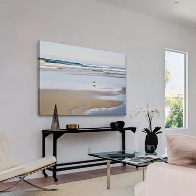 Marmont Hill 'lone Seagull' By Sylvia Cook Painting Print On Wrapped Canvas In Blue;beige