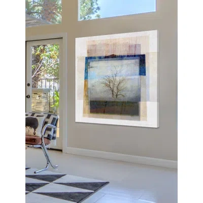 Marmont Hill 'lone Tree Montage' By Chris Vest Painting Print On Wrapped Canvas In Blue;gray