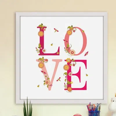Marmont Hill 'love Bugs' By Karen Zukowski Framed Print