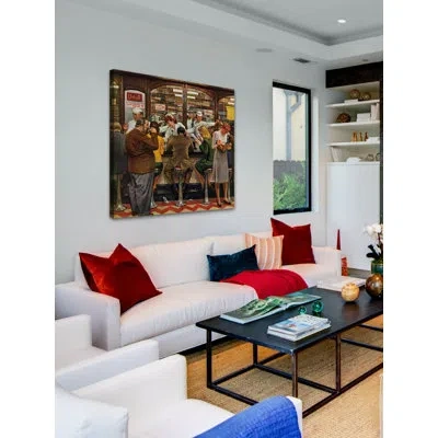 Marmont Hill Lunch Counter By John Falter Painting Print On Wrapped Canvas In Brown